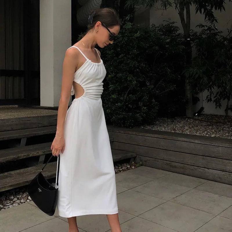 Vestido Midi Branco Angela - Lunna Glow