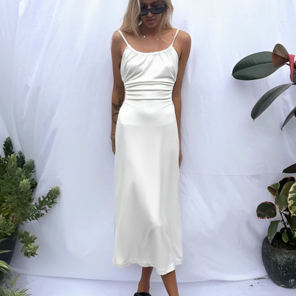 Vestido Midi Branco Angela - Lunna Glow