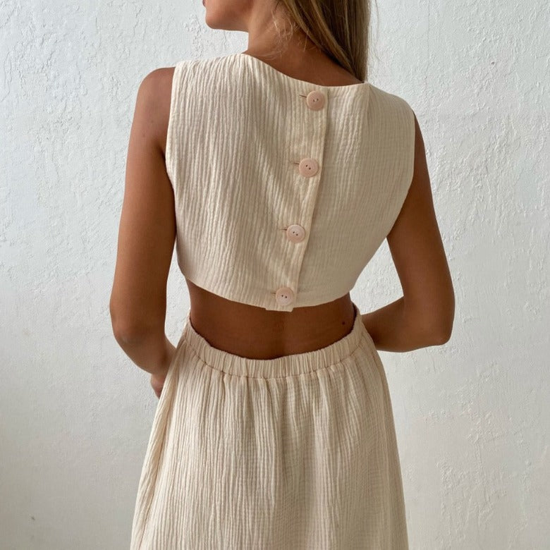 Vestido com Recorte Cropped Maya - Lunna Glow