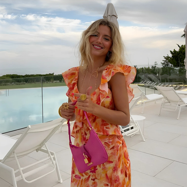 Vestido com Babado Estampado Antonietta - Lunna Glow