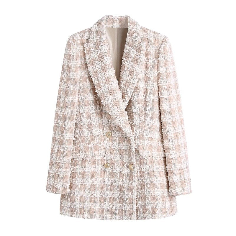 Blazer Tweed Xadrez Julieta - Lunna Glow